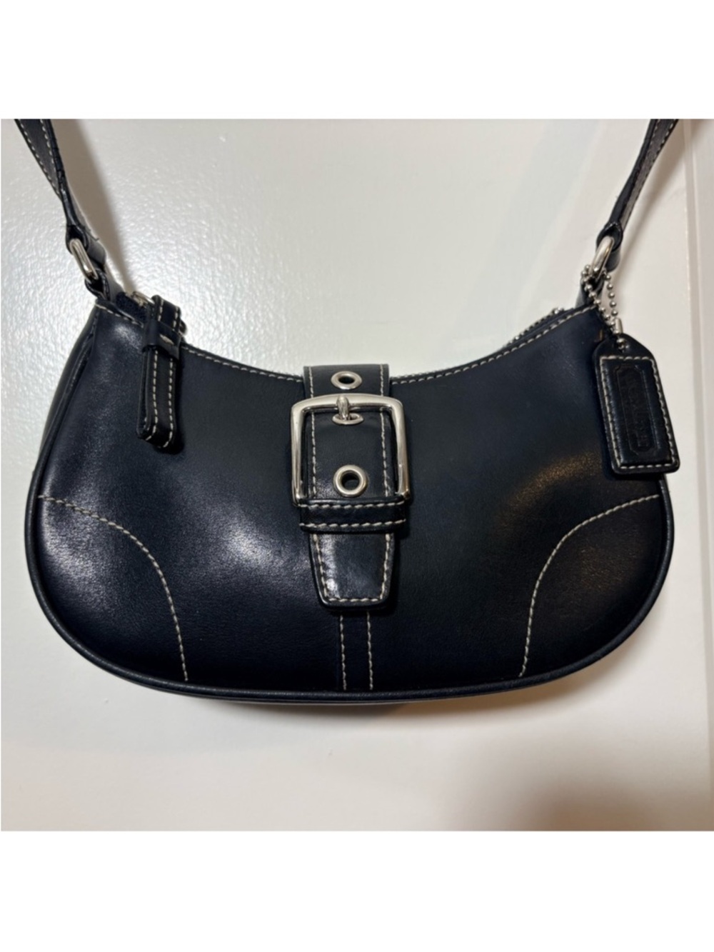 Vintage 2003 Coach Soho Mini Baguette 9354 Black Leather